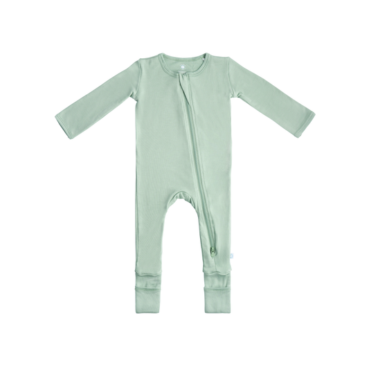 Baby Bamboo Pajamas w/ DreamCuffs® - Sage Green