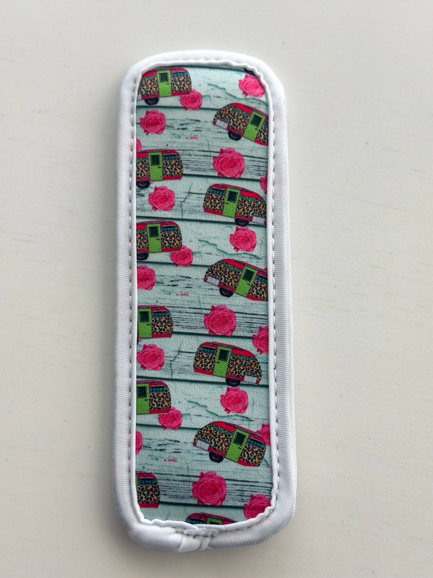 Neoprene Popsicle Holder "Pink Camper"