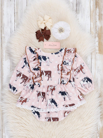 Brown Cow Ruffle Bubble