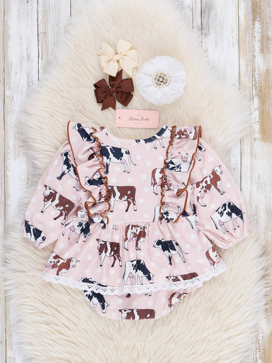 Brown Cow Ruffle Bubble