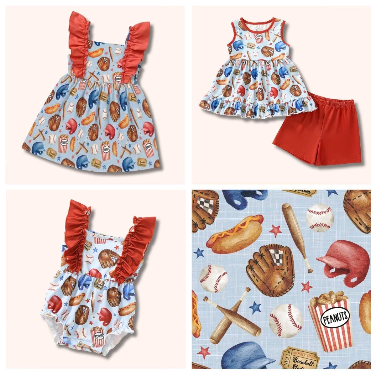 Baseball Life - Girl Romper