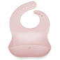 Silicone Baby Bib Roll Up & Stay Closed (True Pink)
