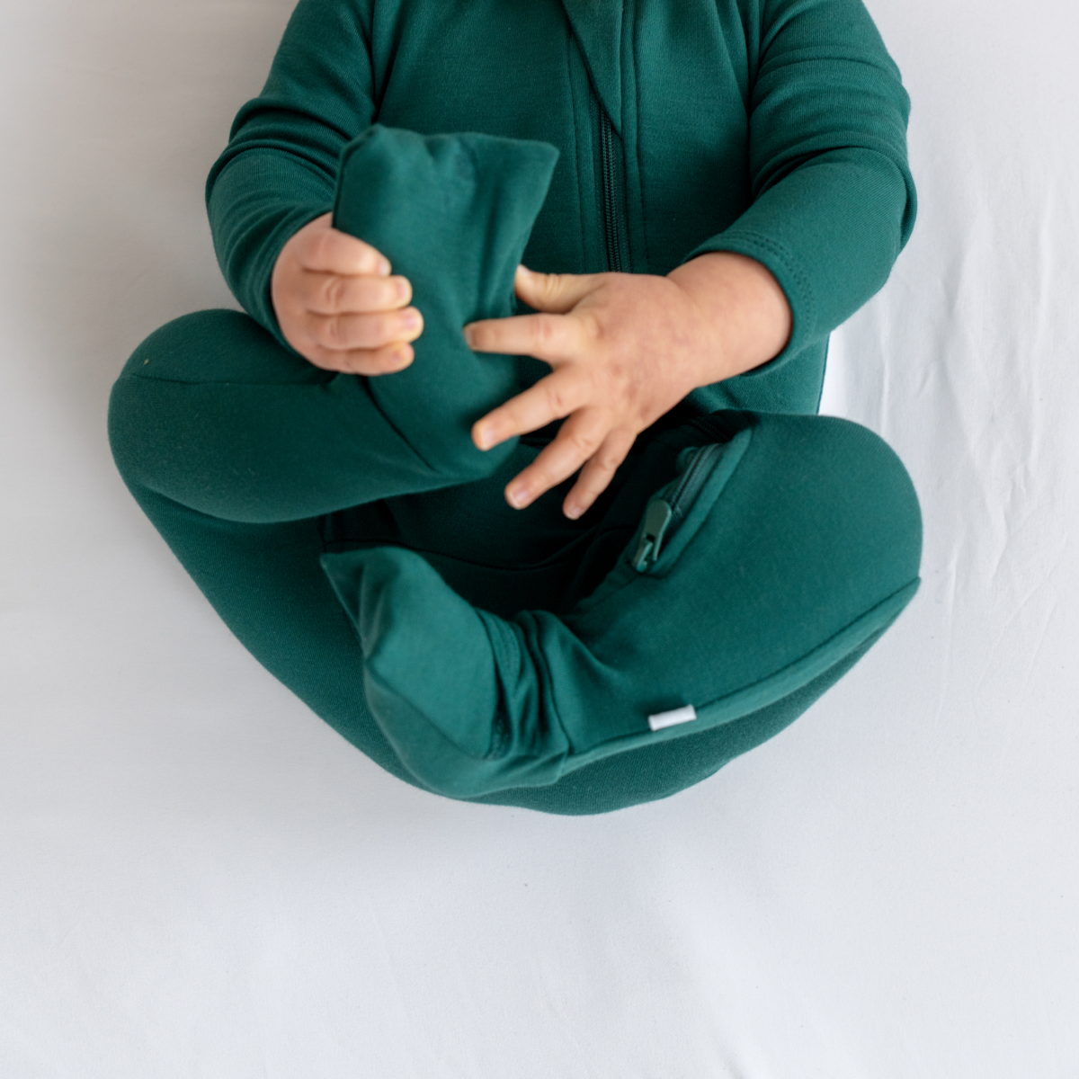 Baby Bamboo Pajamas w/ DreamCuffs™ - Dusty Rose