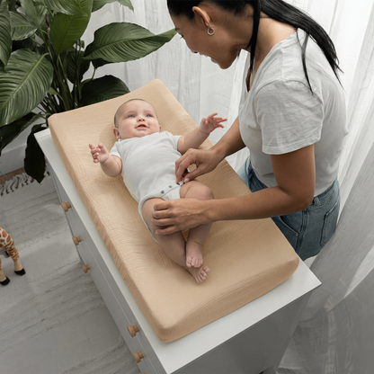 Muslin Fitted Changing Pad Cover, 2 Pack by Comfy Cubs