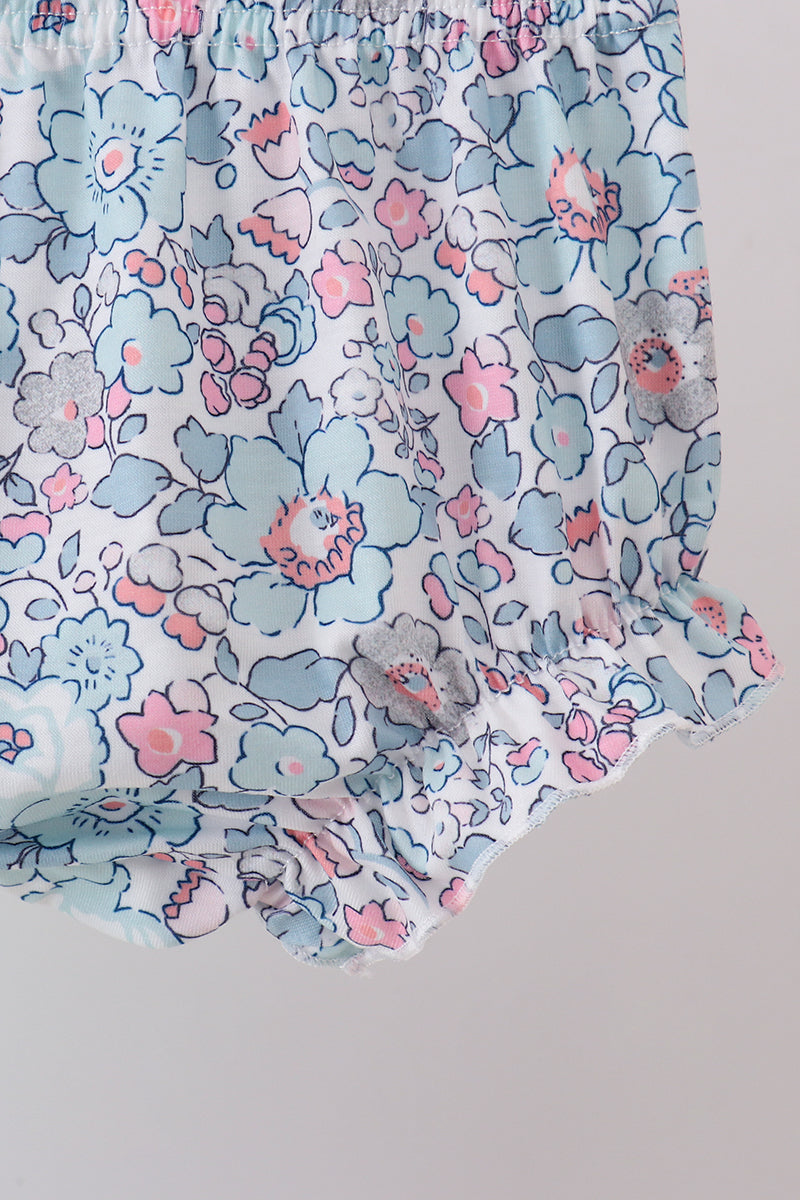 Mint Floral Character Bloomer Set