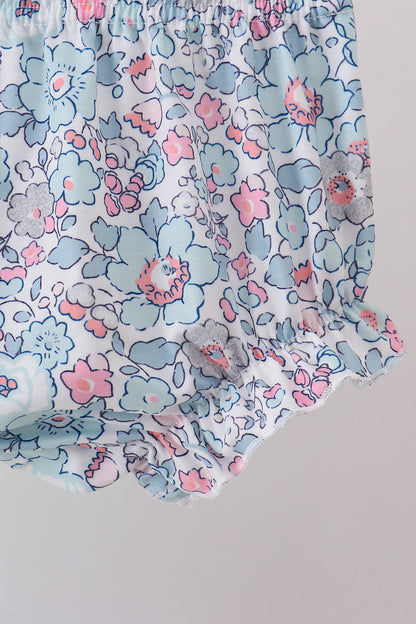 Mint Floral Character Bloomer Set
