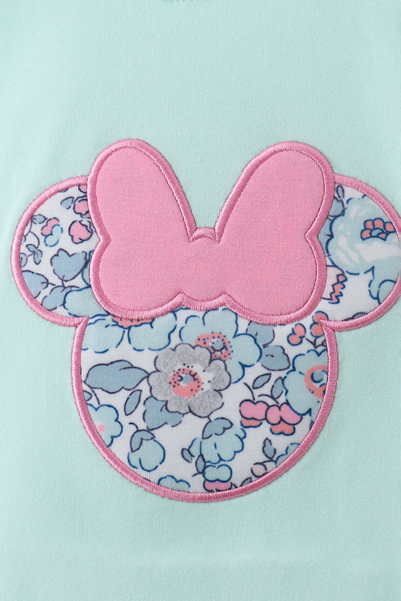 Mint Floral Character Bloomer Set