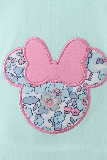 Mint Floral Character Bloomer Set