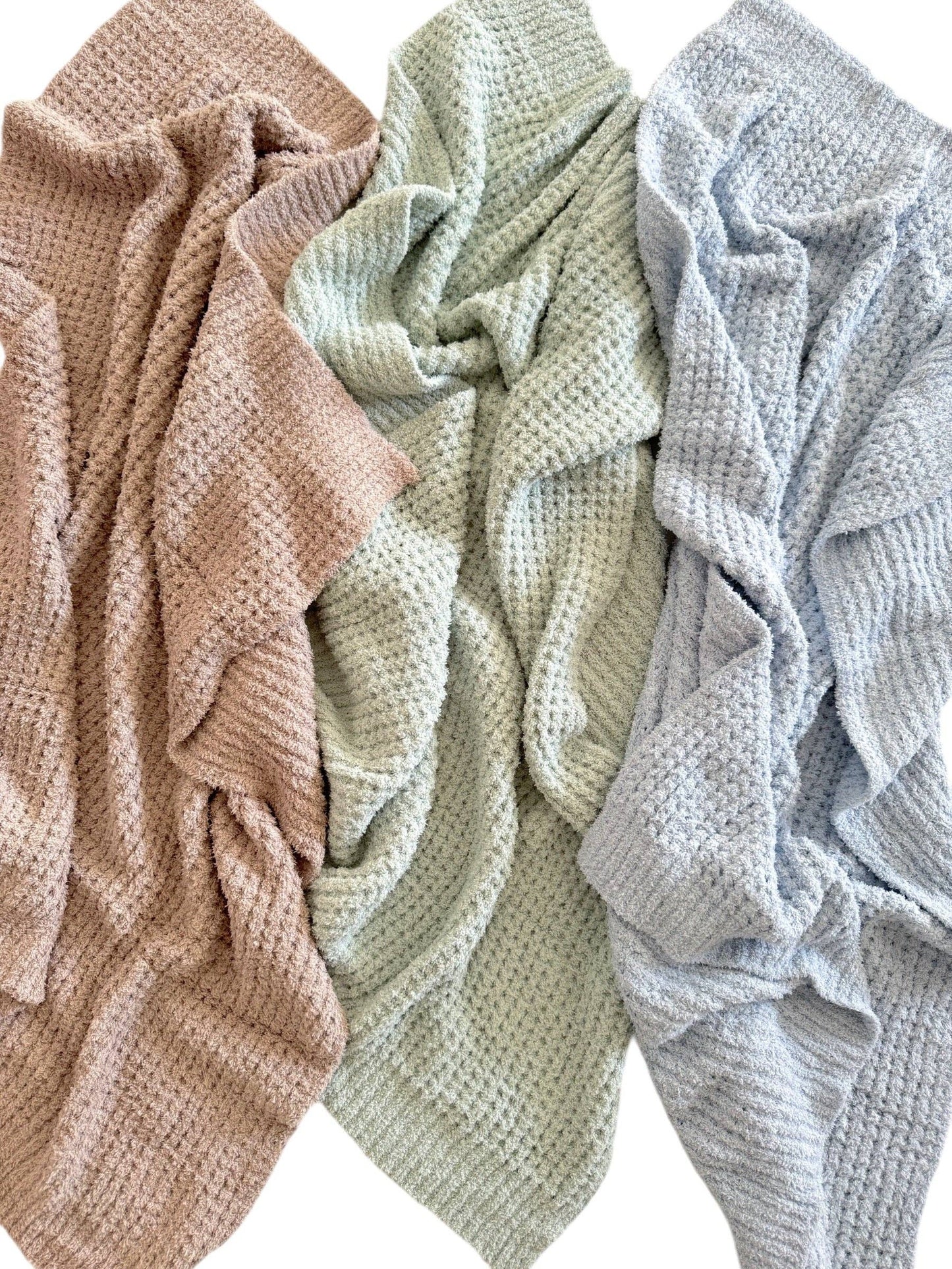 Phufy® Bliss Waffle Blanket, Mist Green