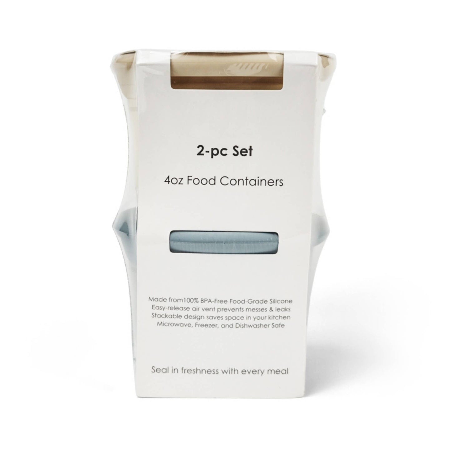 Ali+Oli Silicone Food Containers (4oz) 2-pack (Sky-Khaki)