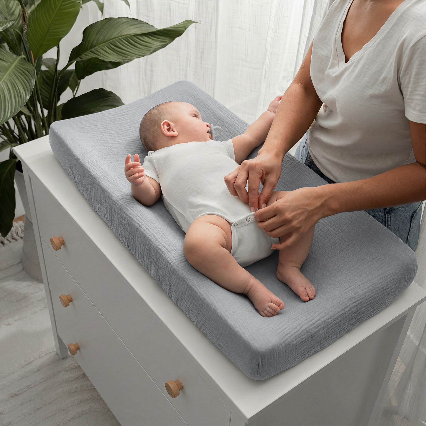 Muslin Fitted Changing Pad Cover, 2 Pack by Comfy Cubs