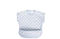 Smock Bib for Baby & Toddler Short Sleeve (Blue Checkers)
