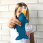 Shark Neoprene Ice Pop Holder Blue Freezie Koozie