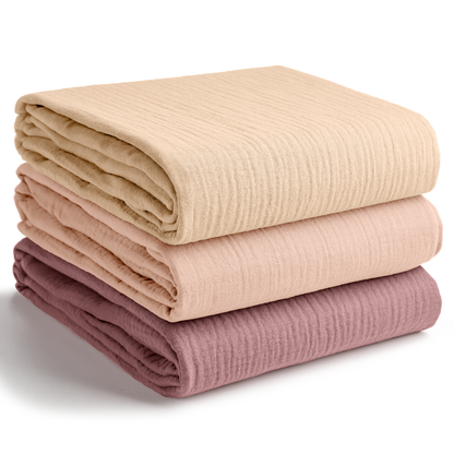 Muslin Swaddle Blankets Pack of 3 by Comfy Cubs