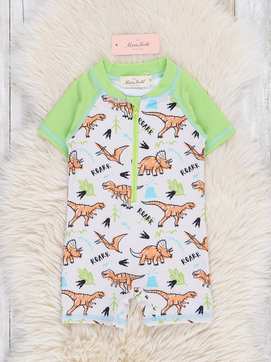 Roaring Around Boys Rashguard Swimsuit