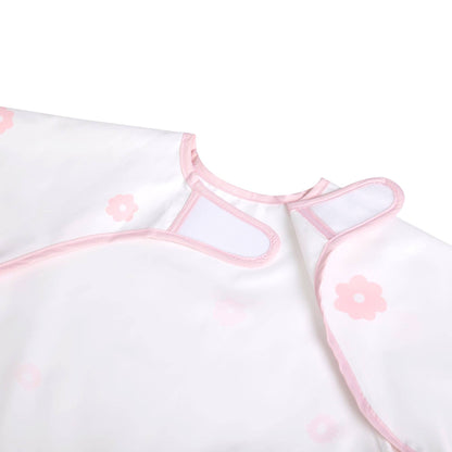 Smock Bib for Baby & Toddler Long Sleeve (Pink Flowers)