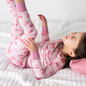 Toddler/Kids Bamboo Pajamas - Pink Bows