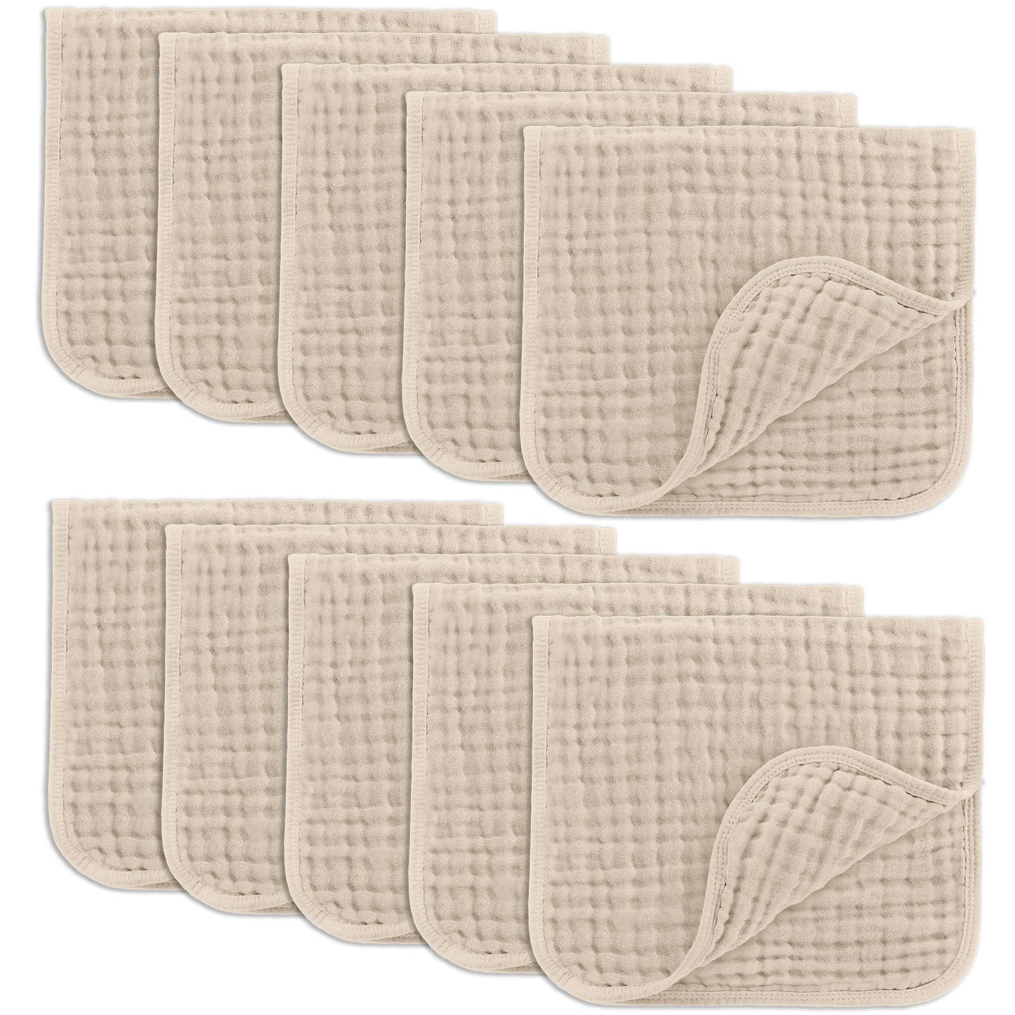 Baby Burp Cloths - 100% Muslin Cotton by Comfy Cubs