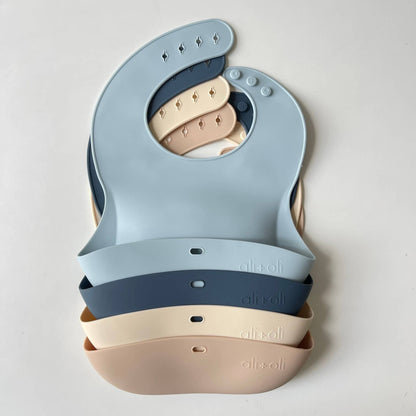 Silicone Baby Bib Roll Up & Stay Closed - (Night)