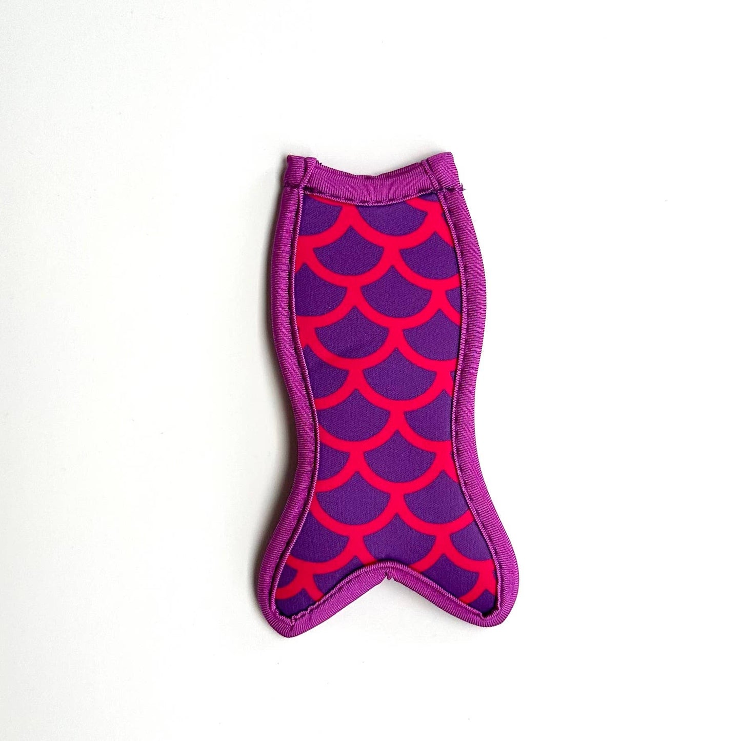 Neoprene Popsicle Holder Mermaid Tail Purple Red
