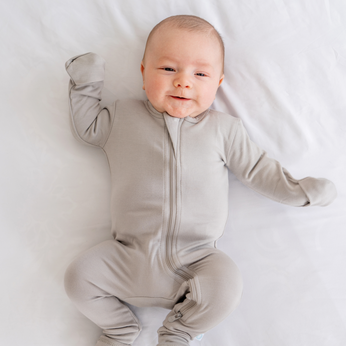 Baby Bamboo Pajamas w/ DreamCuffs™ - Dusty Rose