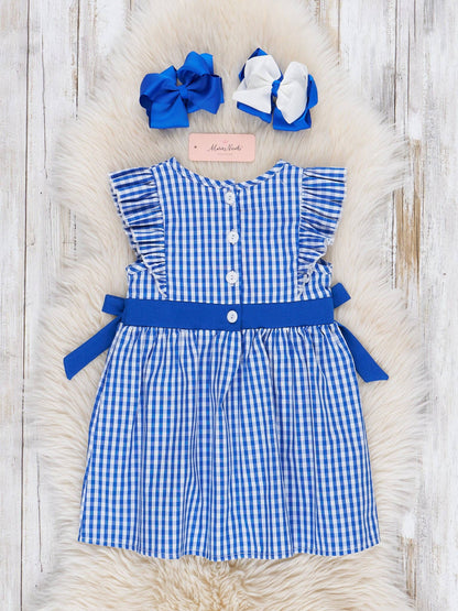 Kentucky Smocked Gingham Dress
