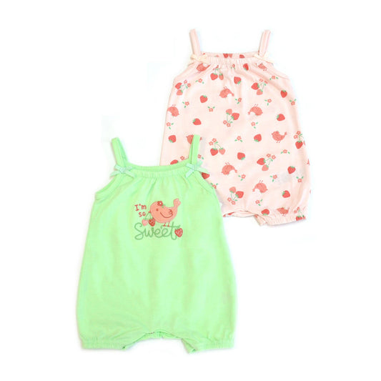 2pcs Set Baby Sleeveless Rompers Tank Top Jumpsuit