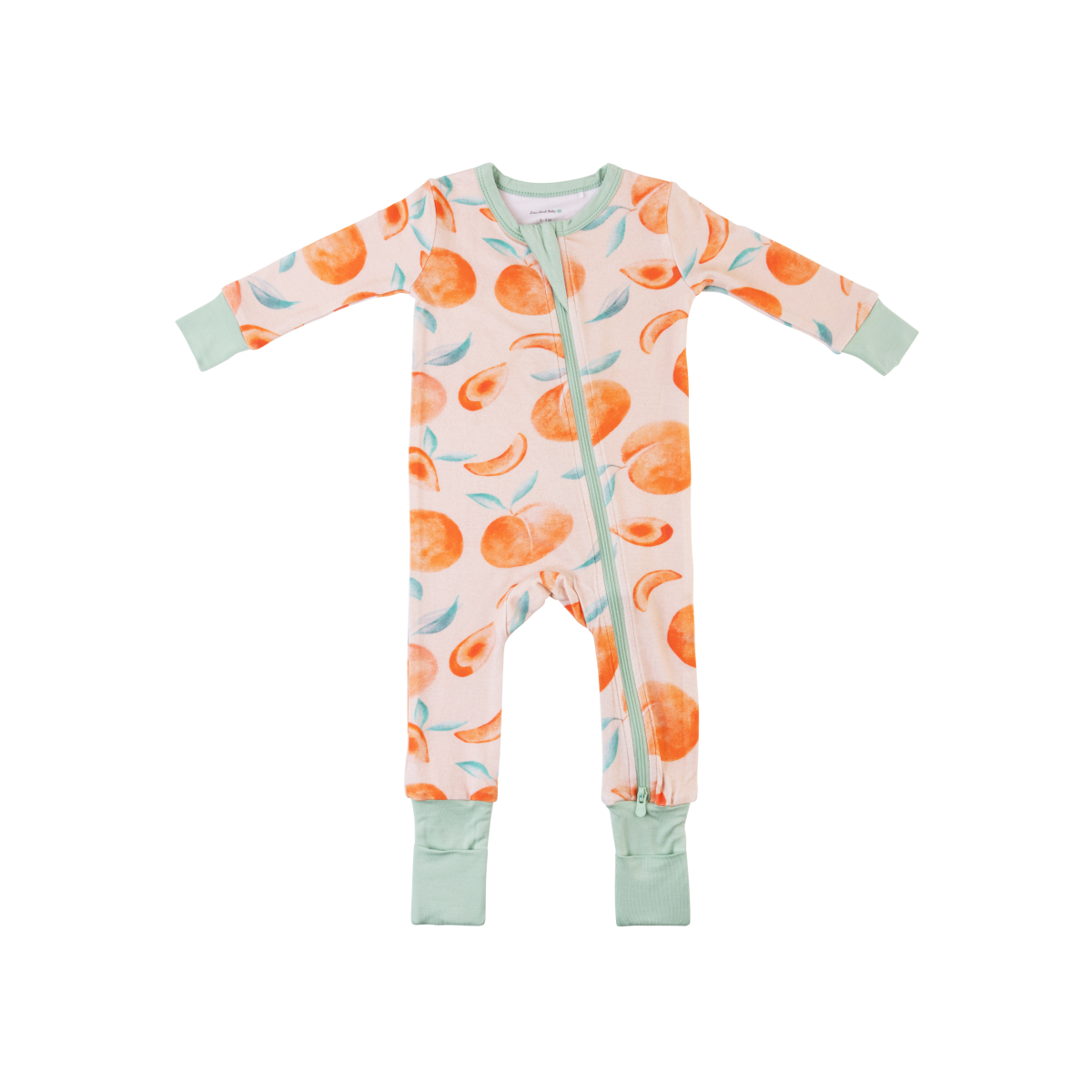 Baby Bamboo Pajamas w/ DreamCuffs® - Fresh Peach