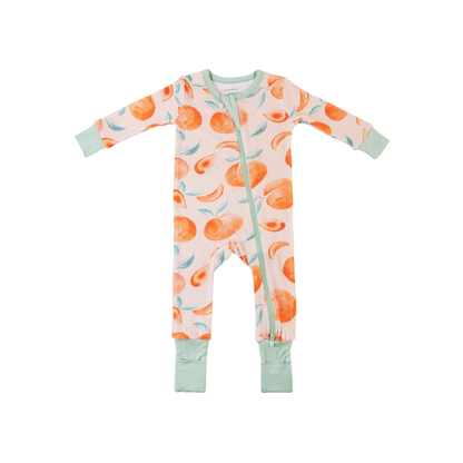 Baby Bamboo Pajamas w/ DreamCuffs® - Fresh Peach