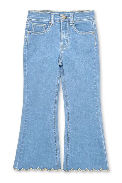 Toddler Flare Leg Denim Jean w/ Scalloped Hem - Medium