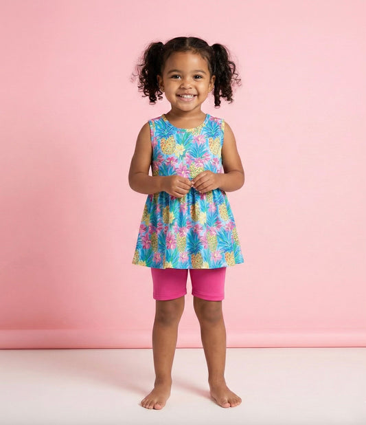 Preppy Pineapple - Shorts Set