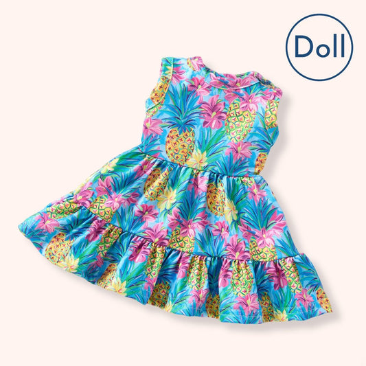 Preppy Pineapples - Doll Dress