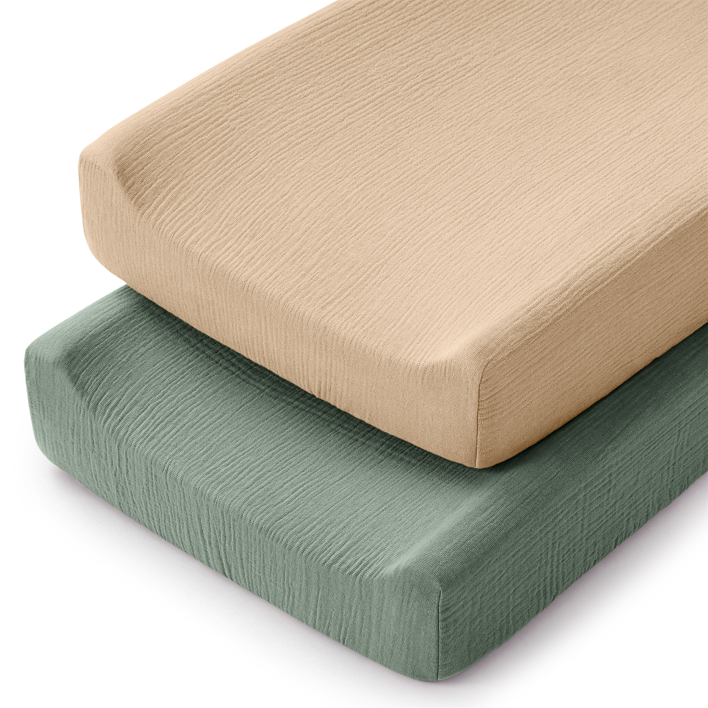Muslin Fitted Changing Pad Cover, 2 Pack by Comfy Cubs