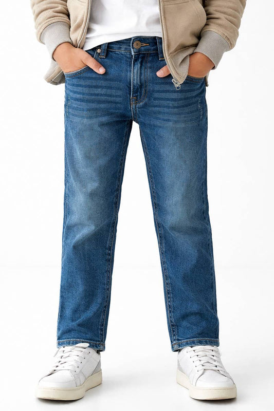 Boy's Basic Fit Jean - Medium Denim