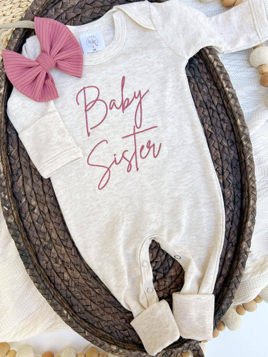 Baby Romper | Baby Sister Pink