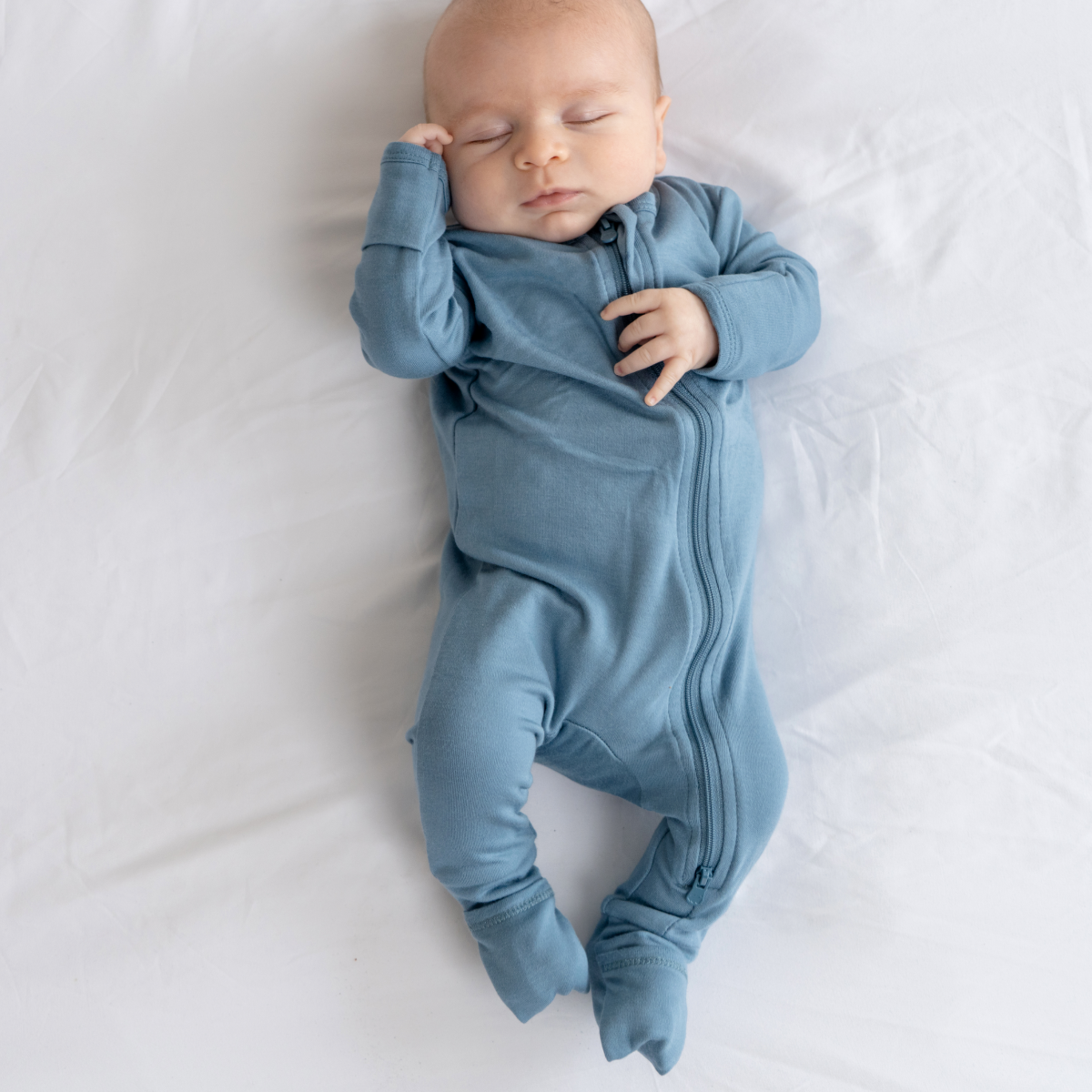 Baby Bamboo Pajamas w/ DreamCuffs™ - Dusty Rose