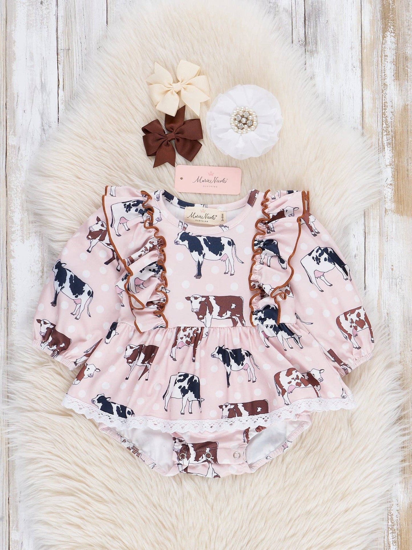 Brown Cow Ruffle Bubble