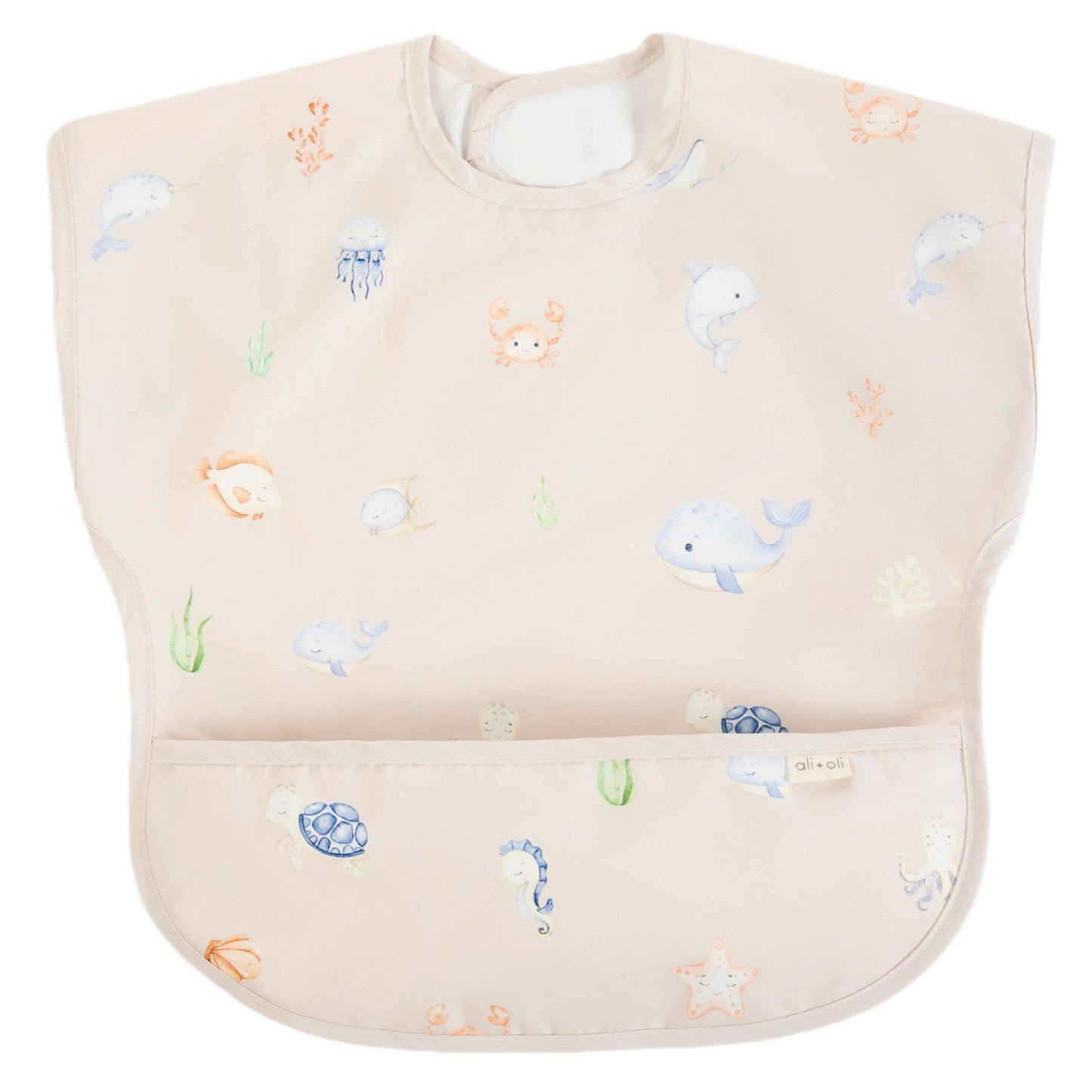 Smock Bib for Baby & Toddler (1-pc) Short Sleeve (Undersea)