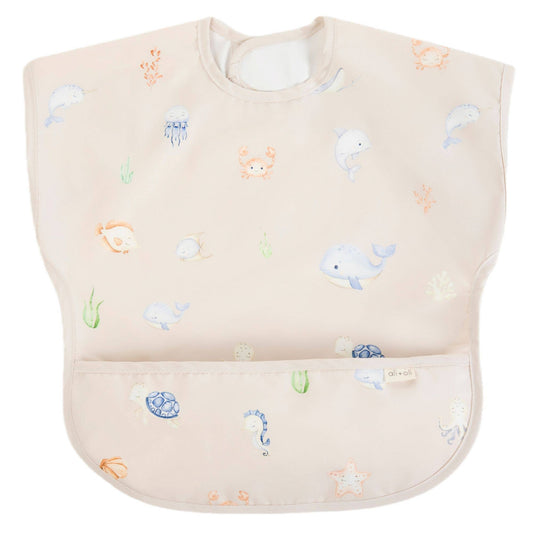 Smock Bib for Baby & Toddler (1-pc) Short Sleeve (Undersea)