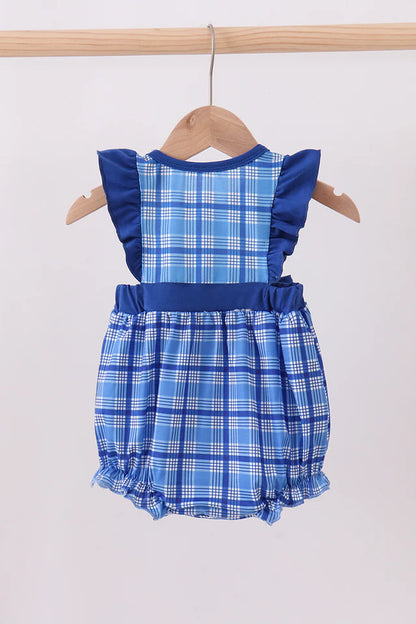 Kentucky Wild Cats Smocked Plaid Ruffle Bubble