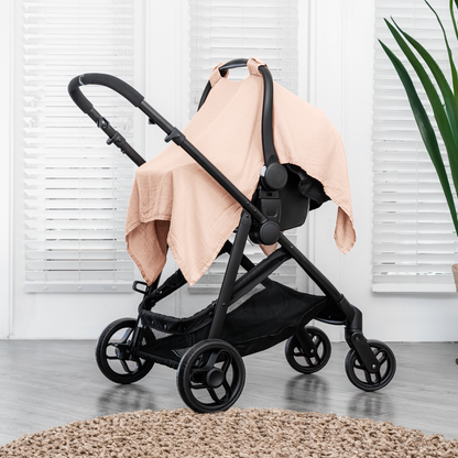 Baby Car Seat Cover, Large Car Seat Canopy by Comfy Cubs