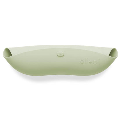 Silicone Baby Bib Roll Up & Stay Closed (Light Sage)