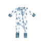 Baby Bamboo Pajamas w/ DreamCuffs® - Ocean Blue Hearts
