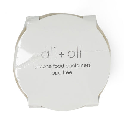 Ali+Oli Silicone Food Containers (4oz) 2-pack (Sky-Khaki)