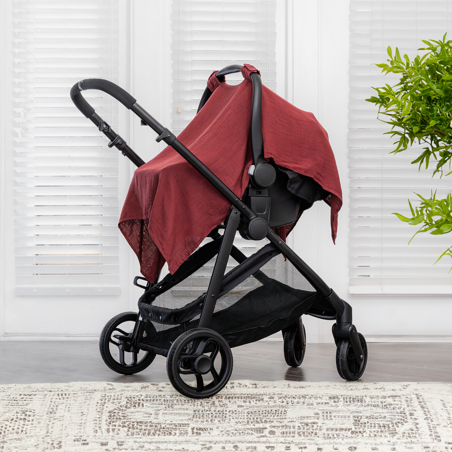 Baby Car Seat Cover, Large Car Seat Canopy by Comfy Cubs