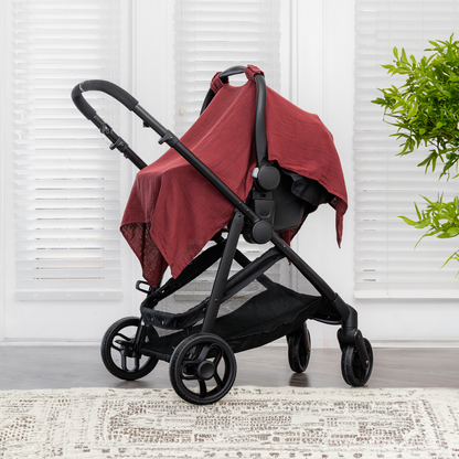 Baby Car Seat Cover, Large Car Seat Canopy by Comfy Cubs