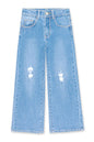 Toddler's Denim Pants w/ Wide Leg & Distress
