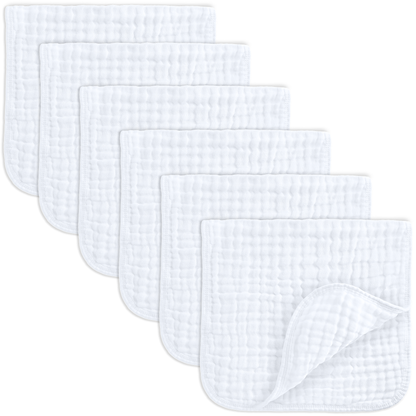 Baby Burp Cloths - 100% Muslin Cotton by Comfy Cubs