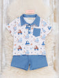 Busy Excavators Polo Outfit