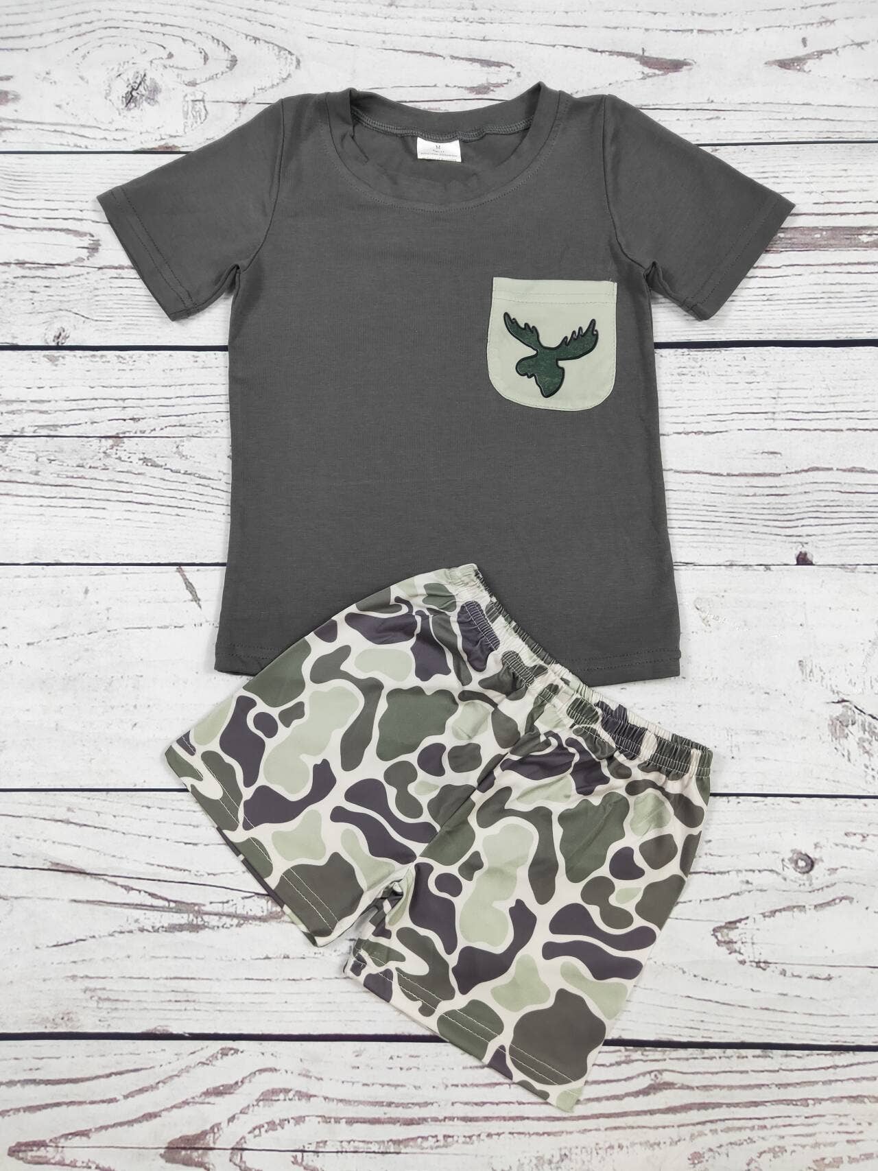 Duck Camouflage Printed Shorts Set